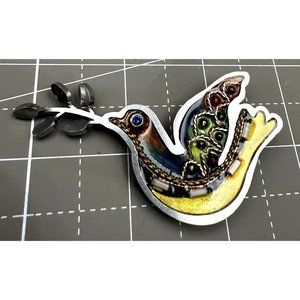 Seeka Dove of Piece Artisan Brooch limited Pieces Made